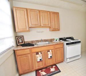 Residents of Oaklee Village enjoy newly renovated kitchens. 