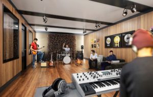 Panorama's music studio for practice or recording.