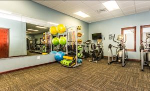 The gym at the Legacy Apartments helps save money, and provides all the equipment you need! 