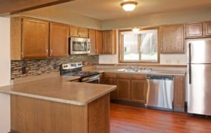 Newly remodeled kitchens for residents of Rimrock West Apartments!