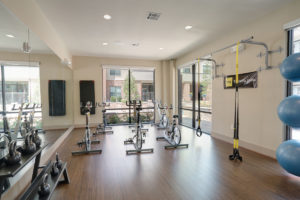 Get centered at the yoga or fitness center at Olympus Sierra Pines. 