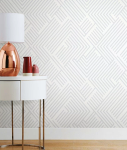 light grey geometric herringbone wallpaper